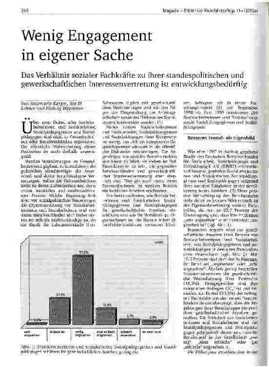 Vorschauseite 1: Wenig Engagement in eigener Sache