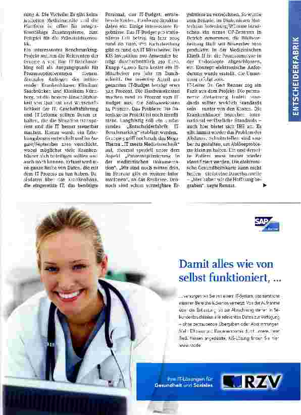 Vorschauseite 2: Start frei für die vierte Runde! Die Entscheiderfabrik hat sich als Arbeitsund Kommunikationsplattform der Krankenhaus-IT etabliert