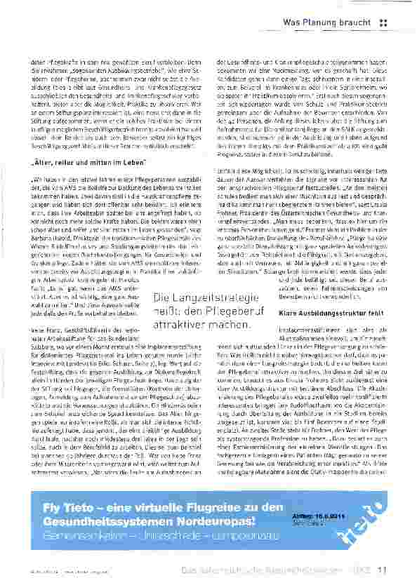 Vorschauseite 2: Pflegekräfte abgängig