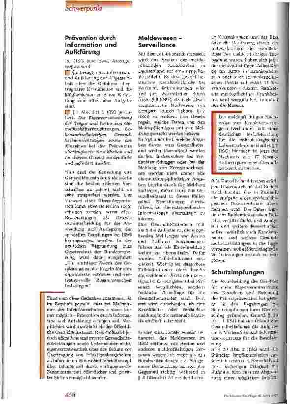 Vorschauseite 2: Bedeutsame Neuregelungen im Infektionsschutzgesetz (IFSG)