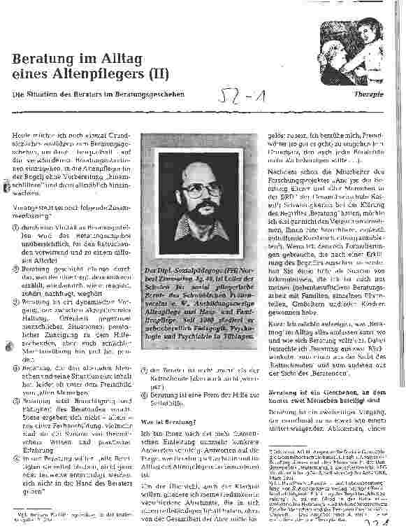 Vorschauseite 1: Beratung im Alltag eines Altenpflegers (II)
