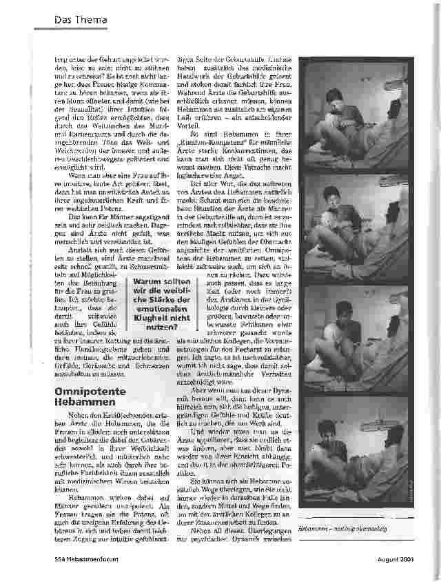 Vorschauseite 3: MACHT UND OHNMACHTIN DER ZUSAMMENARBEIT VON ÄRZTEN UND HEBAMMEN