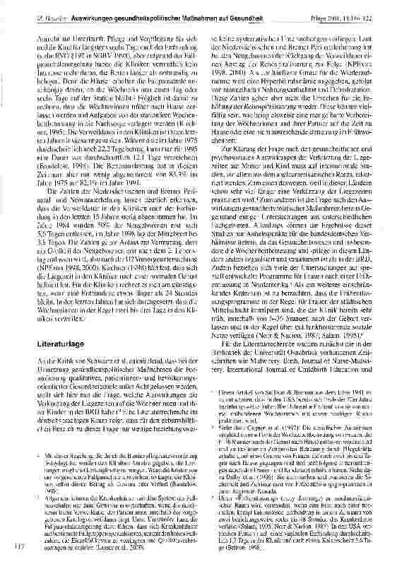 Vorschauseite 2: Auswirkungen gesundheitspolitischer Maßnahmen auf Gesudheit und Wohlbefinden von Wöchnerinnen und ihren Kindern