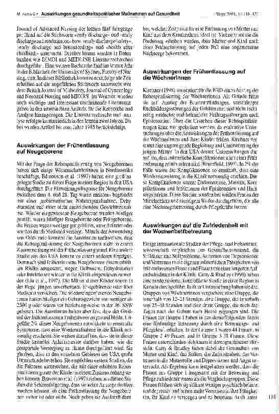 Vorschauseite 3: Auswirkungen gesundheitspolitischer Maßnahmen auf Gesudheit und Wohlbefinden von Wöchnerinnen und ihren Kindern