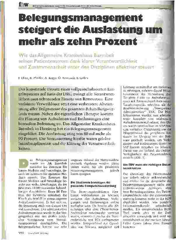 Vorschauseite 1: Belegungsmanagement steigert die Auslastung um mehr als zehn Prozent