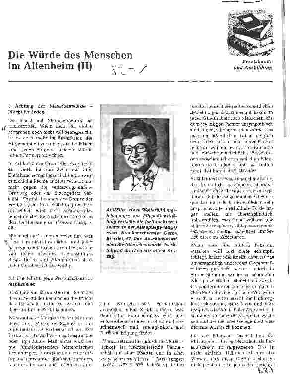 Vorschauseite 1: Die Würde des Menschen im Altenheim (II)