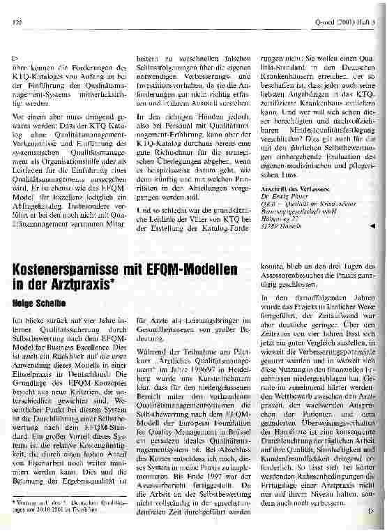 Vorschauseite 5: KTQ - Was kommt auf die Krankenhäuser zu?