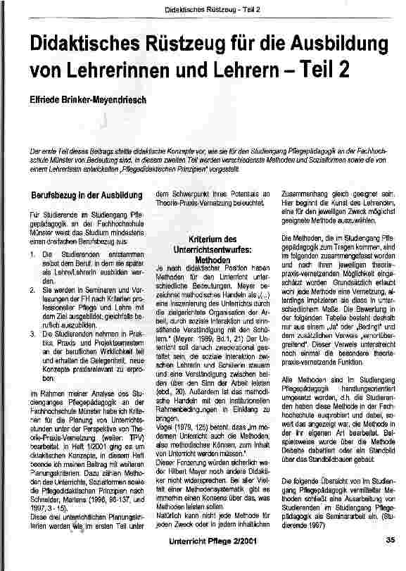 Vorschauseite 1: Didaktisches Rüstzeug für die Ausbildung von Lehrerinnen und Lehrern - Teil 2