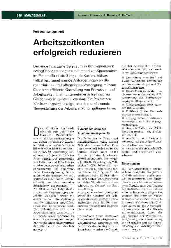 Vorschauseite 1: Arbeitszeitkonten erfolgreich reduzieren