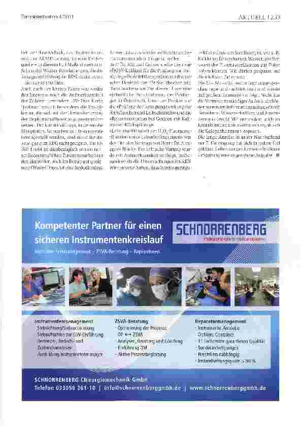 Vorschauseite 2: 7. Fachtagung der Österreichischen Gesell schaft für Sterilgutversorgung (ÖGSV)