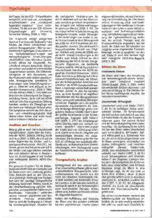 Vorschauseite 2: Wie erlebt die Mutter eines an ADHS erkrankten Kindes ihre Situation? (Teil I)