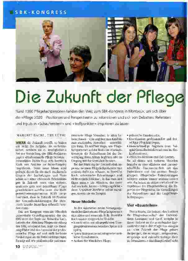 Vorschauseite 1: Die Zukunft der Pflege proaktiv gestalten
