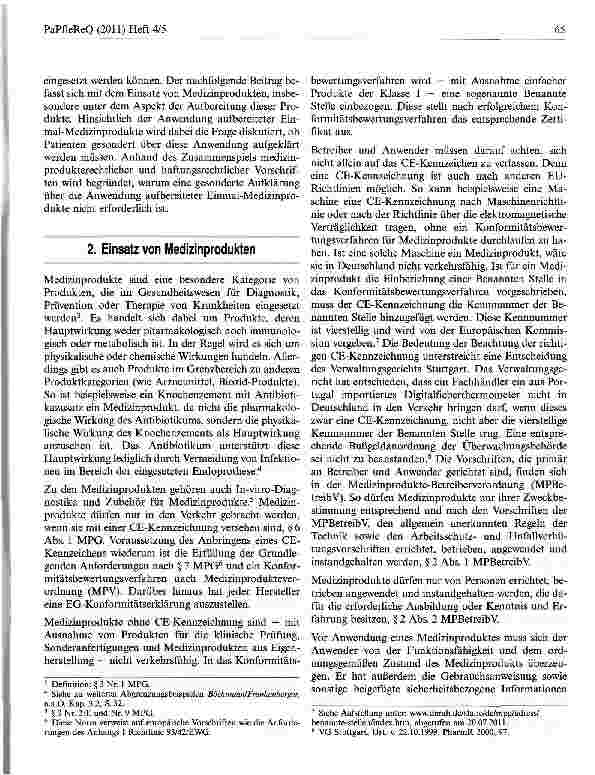Vorschauseite 2: Einsatz von Medizinprodukten und die Aufklärung des Patienten