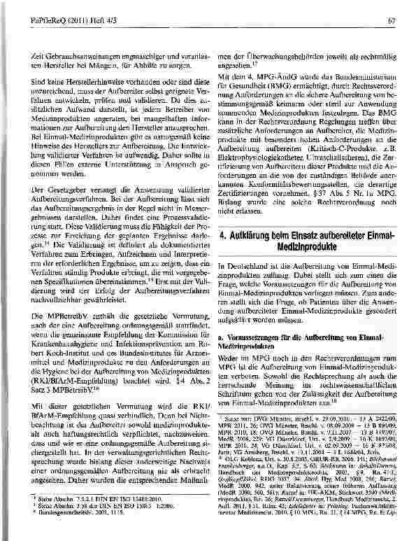 Vorschauseite 4: Einsatz von Medizinprodukten und die Aufklärung des Patienten