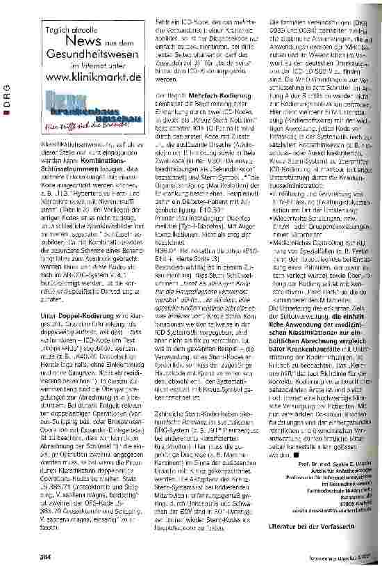 Vorschauseite 5: Ein Berg Arbeit für die Ärzte Teil 1: Allgemeine Kodierrichtlinien für Krankheiten