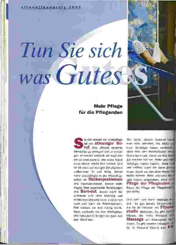 Vorschauseite 1: Tun Sie sich was Gutes