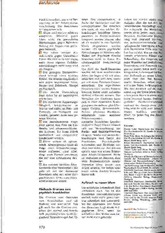 Vorschauseite 6: Neue Gesetze zur Altenpflege - und die Psychologie der Heimbewohner Richtiger Umgang mit Älteren