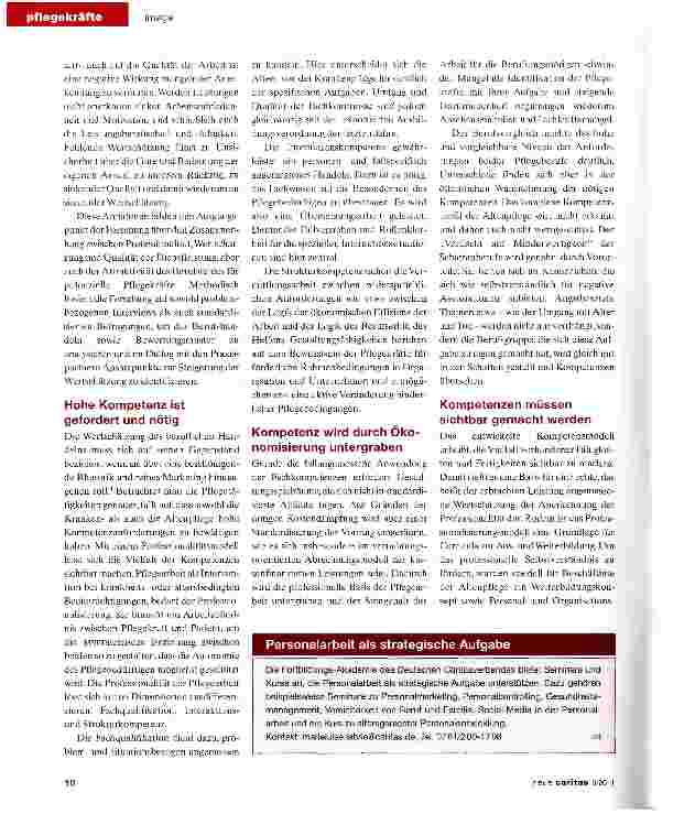 Vorschauseite 2: Wertvoll, aber nicht geschätzt - der Altenpflegeberuf