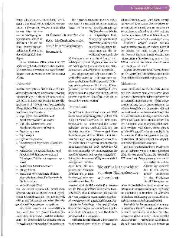 Vorschauseite 2: Ambulante psychiatrische Pflege (APP) im deutschsprachigen Raum
