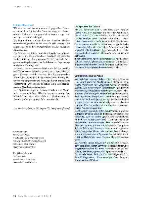 Vorschauseite 4: Optimiertes Medikamentenmanagement