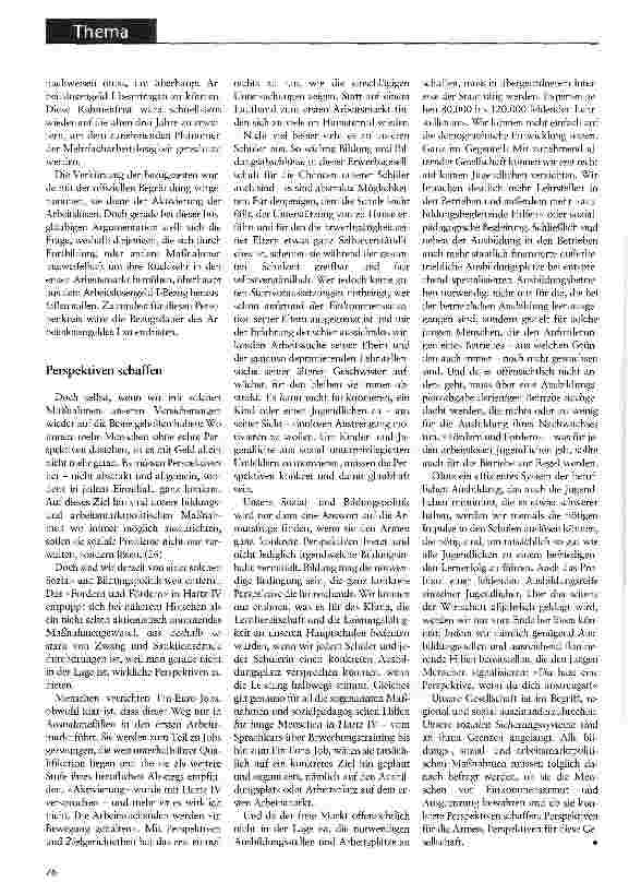 Vorschauseite 6: Armes DeutschlandWarum wir Perspektiven brauchen