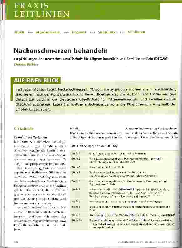 Vorschauseite 1: Nackenschmerzen behandeln