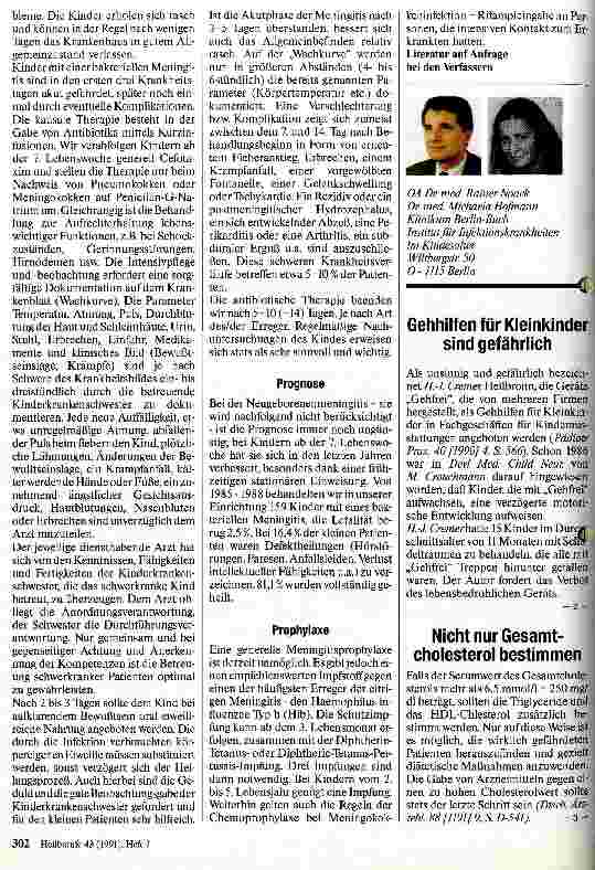 Vorschauseite 3: Meningitis im Kindesalter