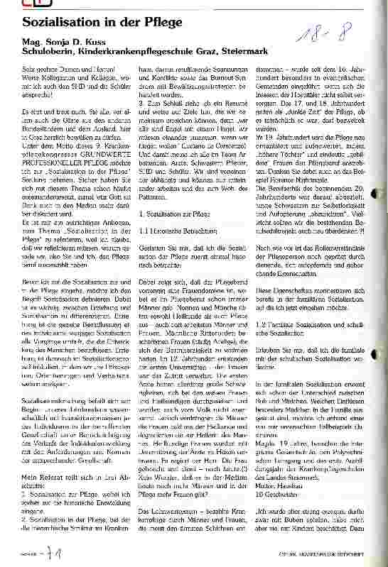 Vorschauseite 1: Sozialstation in der Pflege