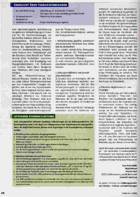 Vorschauseite 3: Dysphagie 1. Teil: Grundlagen