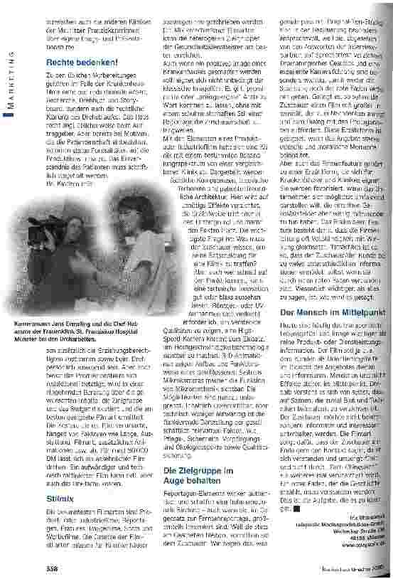 Vorschauseite 3: Operation gelungen - Klinik tot Imagefilme helfen Krankenhäusern, sich aus der Masse hervorzuheben