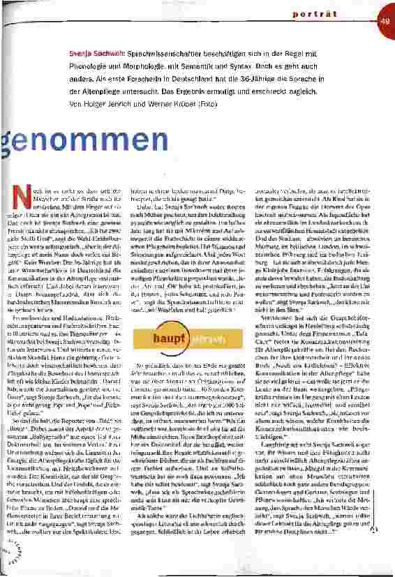 Vorschauseite 2: Beim Wort genommen Porträt