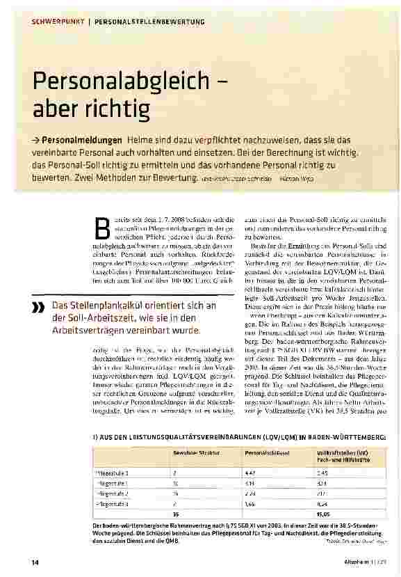 Vorschauseite 1: Personalabgleich -aber richtig