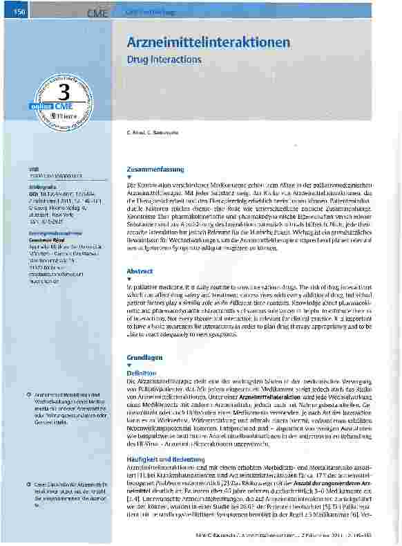 Vorschauseite 1: Arzneimittelinteraktionen