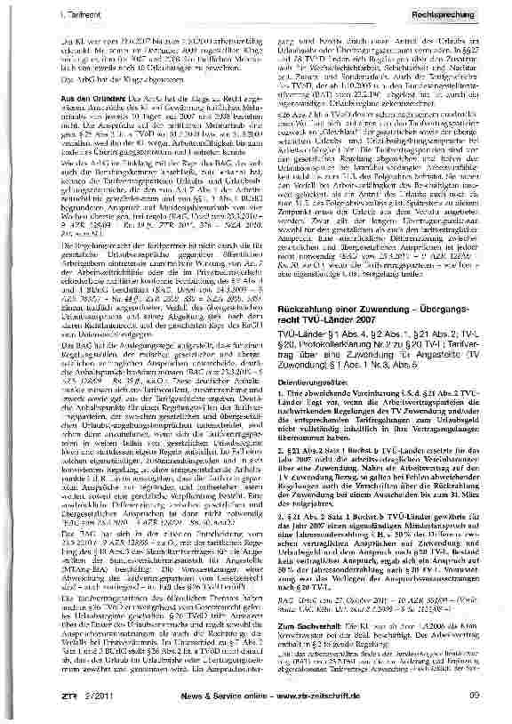 Vorschauseite 2: Tariflicher Mehrurlaub bei Arbeitsunfähigkeit (TVöD)BUrIG § 7 Abs. 3; TVöD § 26