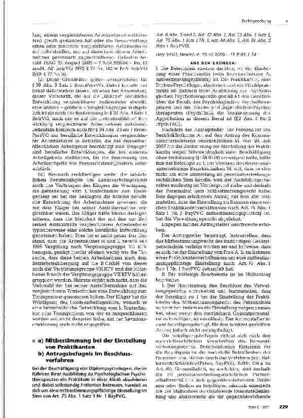Vorschauseite 5: Vergütungsansprüche einesPersonalratsmitglieds bei üblicher beruflicher Entwicklung