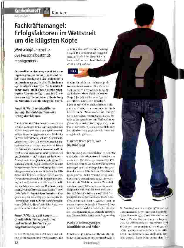 Vorschauseite 1: Fachkräftemangel: Erfolgsfaktoren im Wettstreit um die klügsten Köpfe