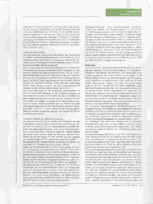 Vorschauseite 5: Erste deutschlandweite Befragung von Physiound Ergotherapeuten zur Berufssituation. Teil 2: (Berufs-)Alltag als Therapeut