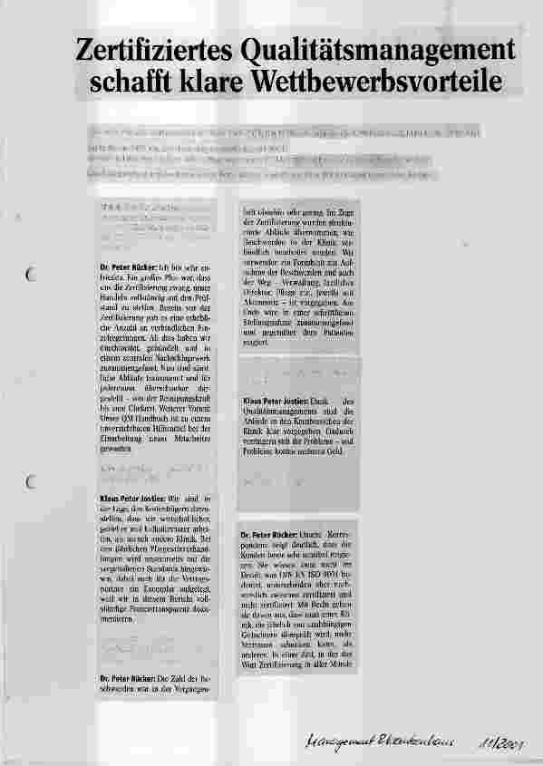 Vorschauseite 1: Zertifiziertes Qualitätsmanagement schafft klare Wettbewerbsvorteile