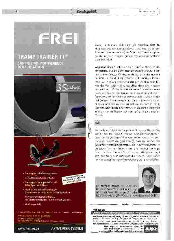 Vorschauseite 3: Kassenverhandlungen 2011: Gemischte Gefühle