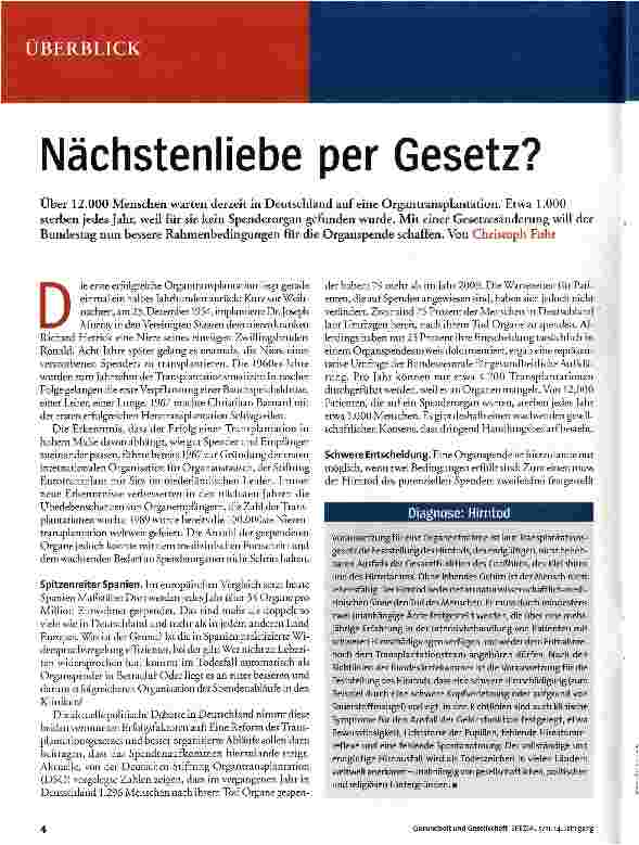 Vorschauseite 1: Nächstenliebe per Gesetz?