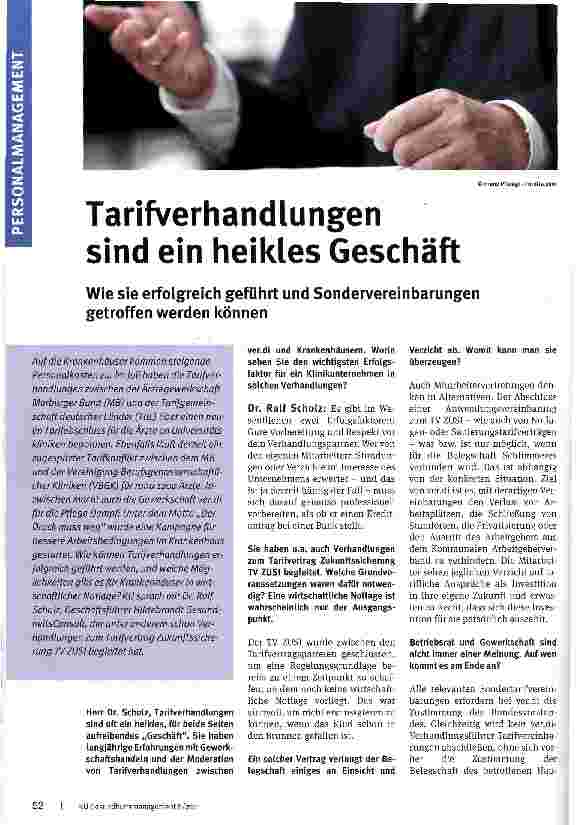 Vorschauseite 1: Tarifverhandlungen sind ein heikles Geschäft