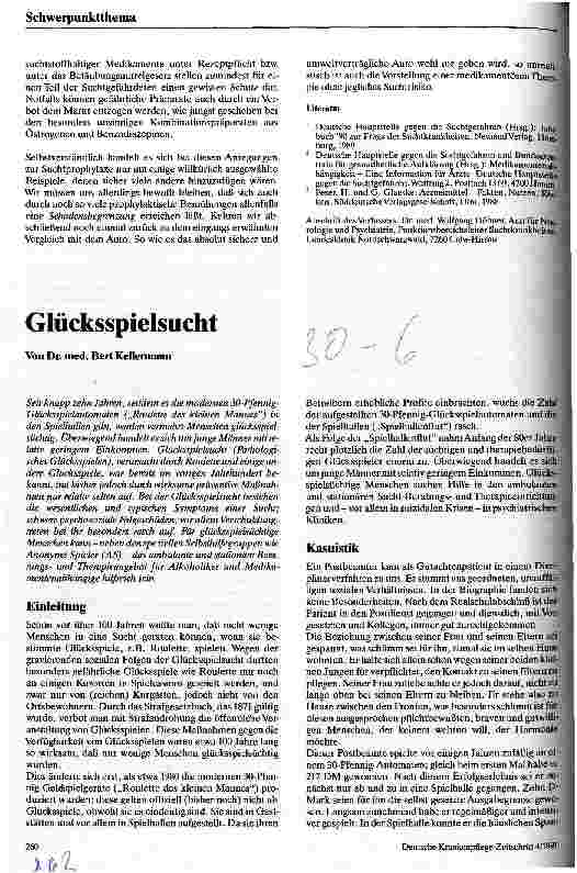 Vorschauseite 1: Glücksspielsucht