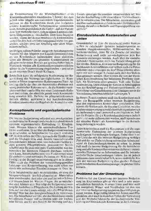Vorschauseite 2: Grenzen der internen Budgetierung im Krankenhaus