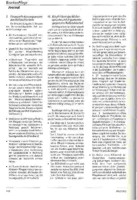 Vorschauseite 2: Besprechung des sogenannten Rollstuhlurteils