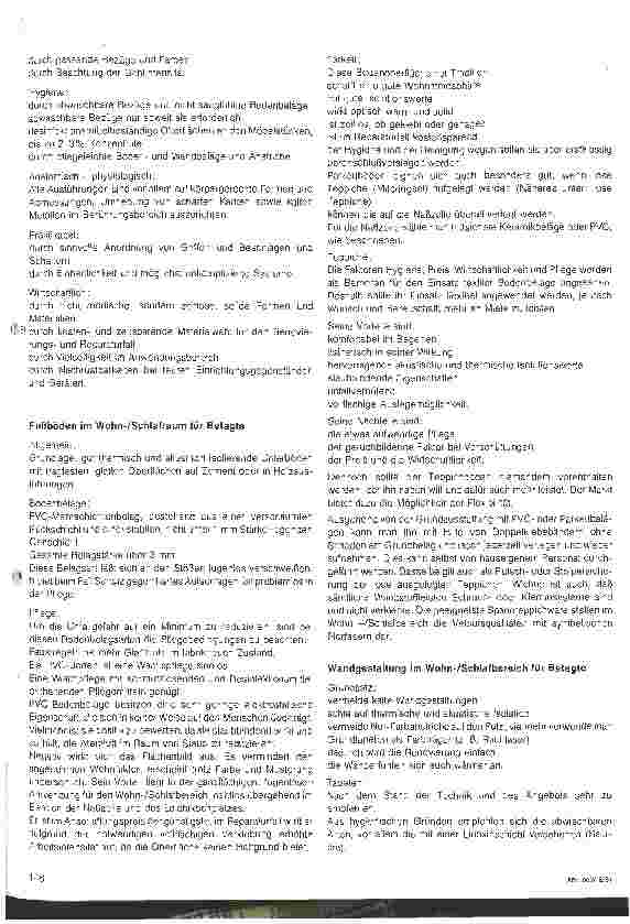 Vorschauseite 2: Anforderungen an Raumaustattung und Einrichtungsgegestände für Betagte