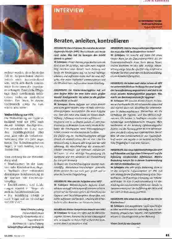 Vorschauseite 2: Hygienefachkraft Berufwege