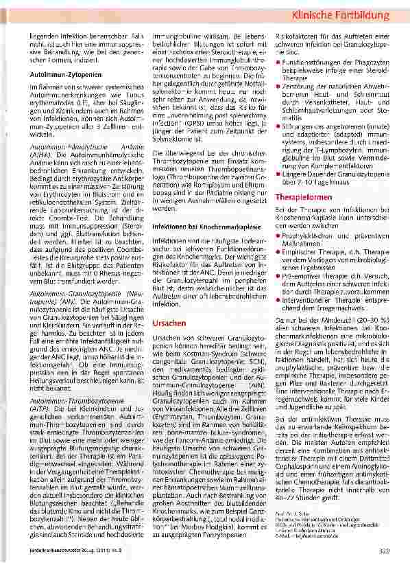 Vorschauseite 3: Hämatologische Erkrankungen bei Kindern und Jugendlichen