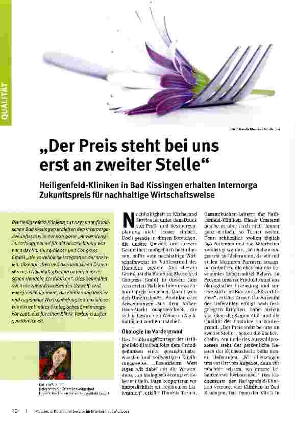 Vorschauseite 1: „Der Preis steht bei uns erst an zweiter Stelle