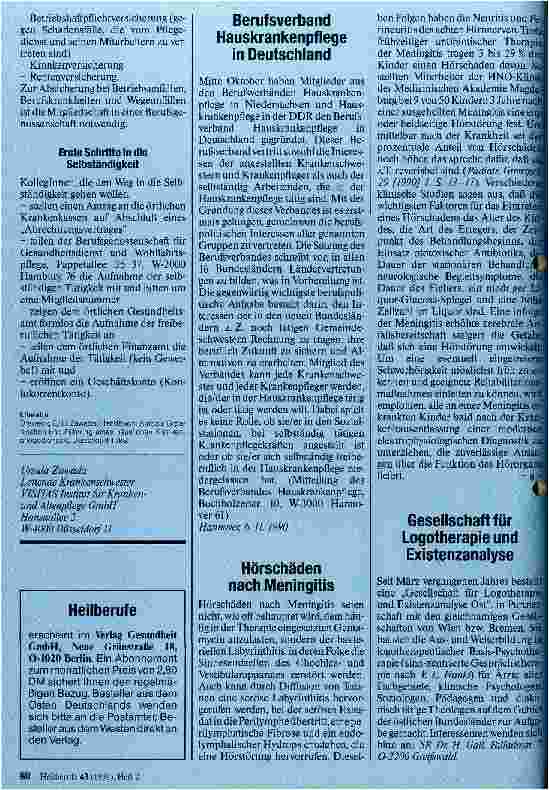 Vorschauseite 3: Zu Veränderungen in der ambulanten Krankenund Altenpflege