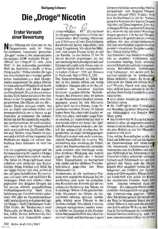 Vorschauseite 1: Die Droge Nicotin